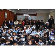 Festejos por el Día de la Bandera con los niños de Jardín